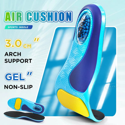 【Xxin】Arch Support Insole Air Cushion Shock Absorption Shoe Insoles Soft Gel Shoe Pad Size 35-46