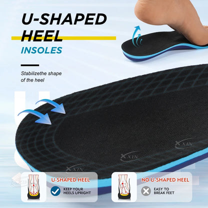 【Xxin】Arch Support Insole Air Cushion Shock Absorption Shoe Insoles Soft Gel Shoe Pad Size 35-46
