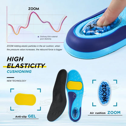 【Xxin】Arch Support Insole Air Cushion Shock Absorption Shoe Insoles Soft Gel Shoe Pad Size 35-46