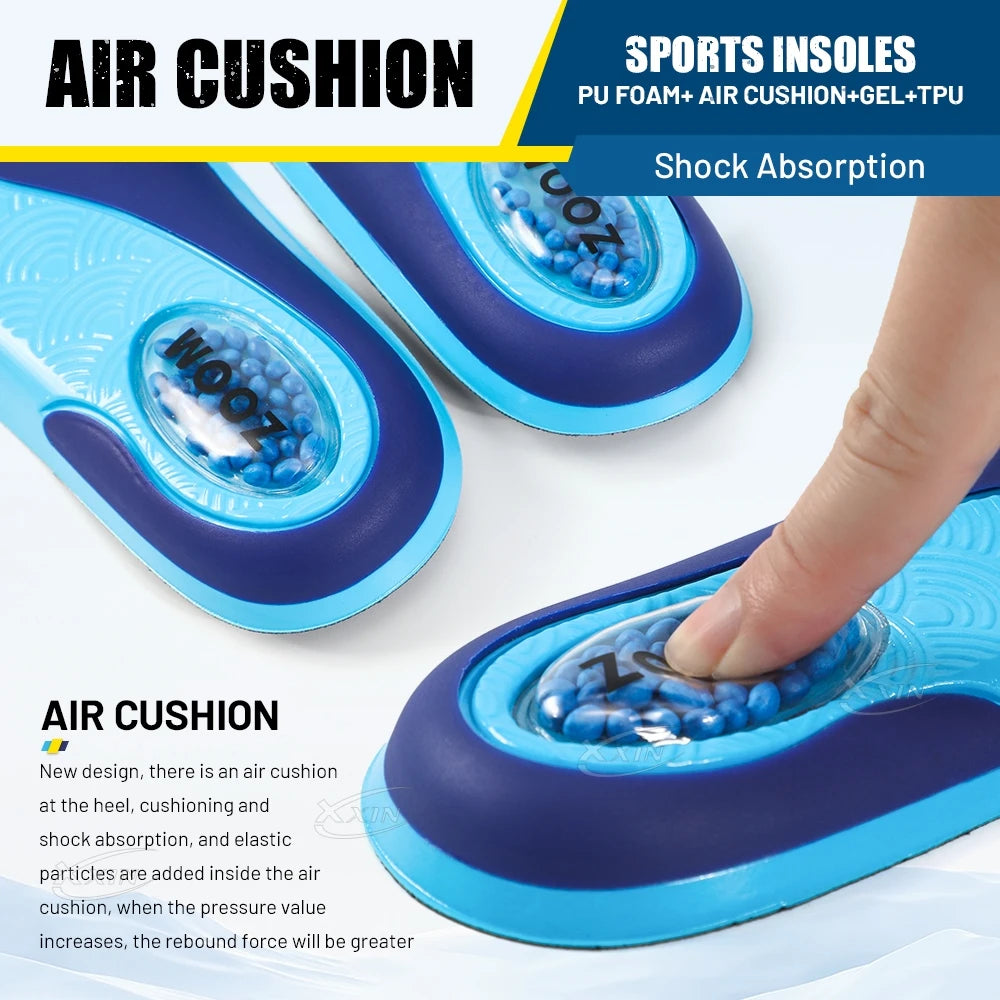 【Xxin】Arch Support Insole Air Cushion Shock Absorption Shoe Insoles Soft Gel Shoe Pad Size 35-46