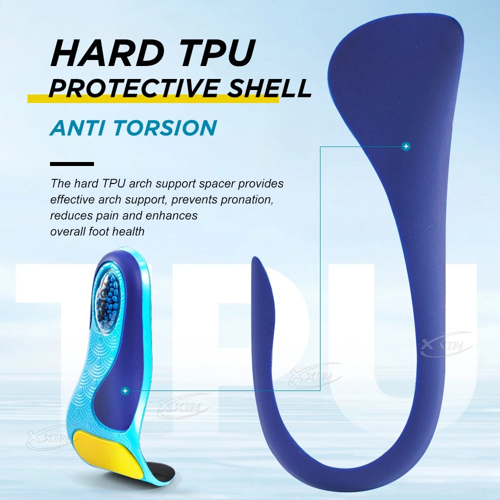 【Xxin】Arch Support Insole Air Cushion Shock Absorption Shoe Insoles Soft Gel Shoe Pad Size 35-46