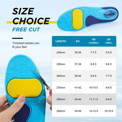【Xxin】Arch Support Insole Air Cushion Shock Absorption Shoe Insoles Soft Gel Shoe Pad Size 35-46
