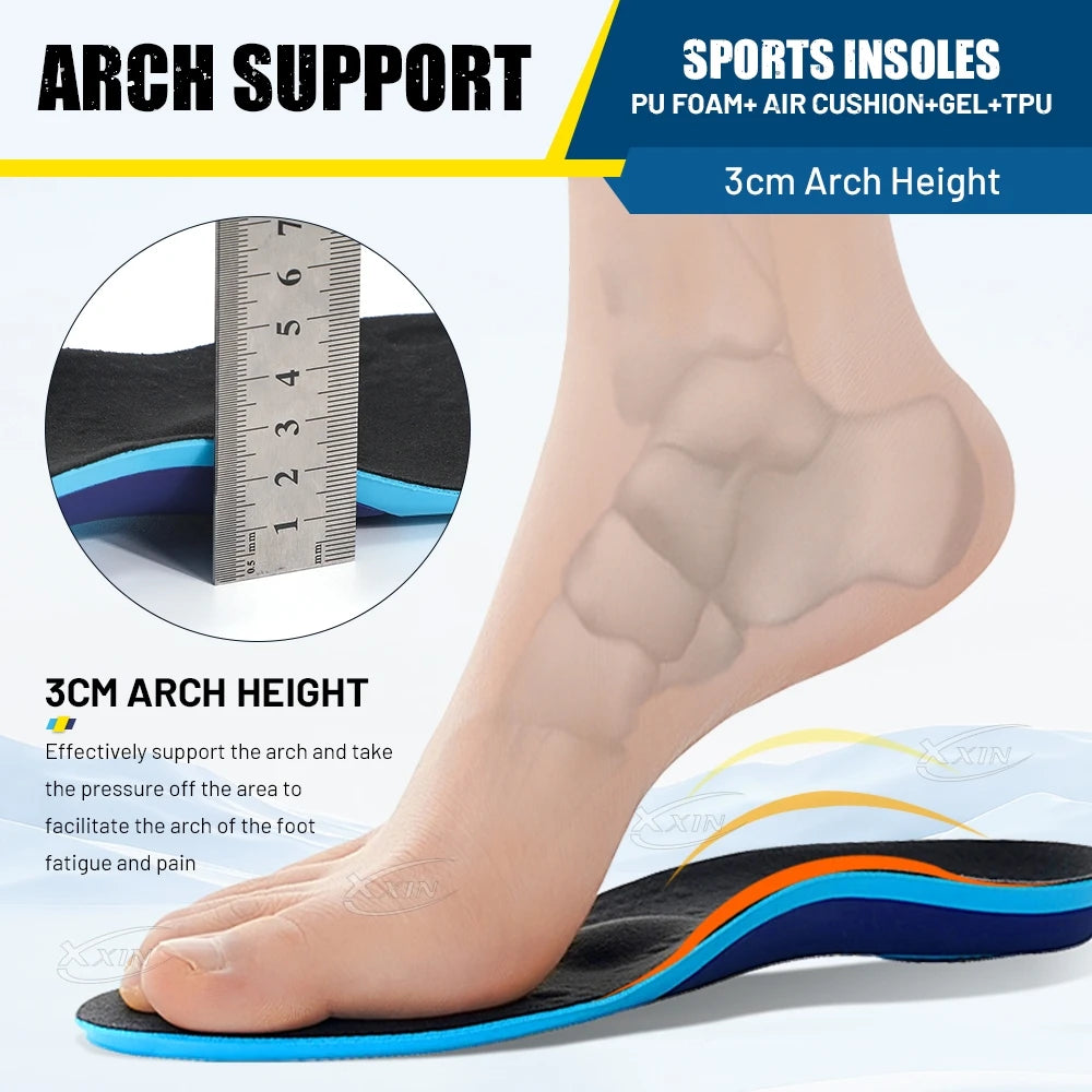 【Xxin】Arch Support Insole Air Cushion Shock Absorption Shoe Insoles Soft Gel Shoe Pad Size 35-46