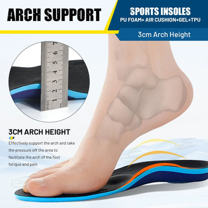【Xxin】Arch Support Insole Air Cushion Shock Absorption Shoe Insoles Soft Gel Shoe Pad Size 35-46