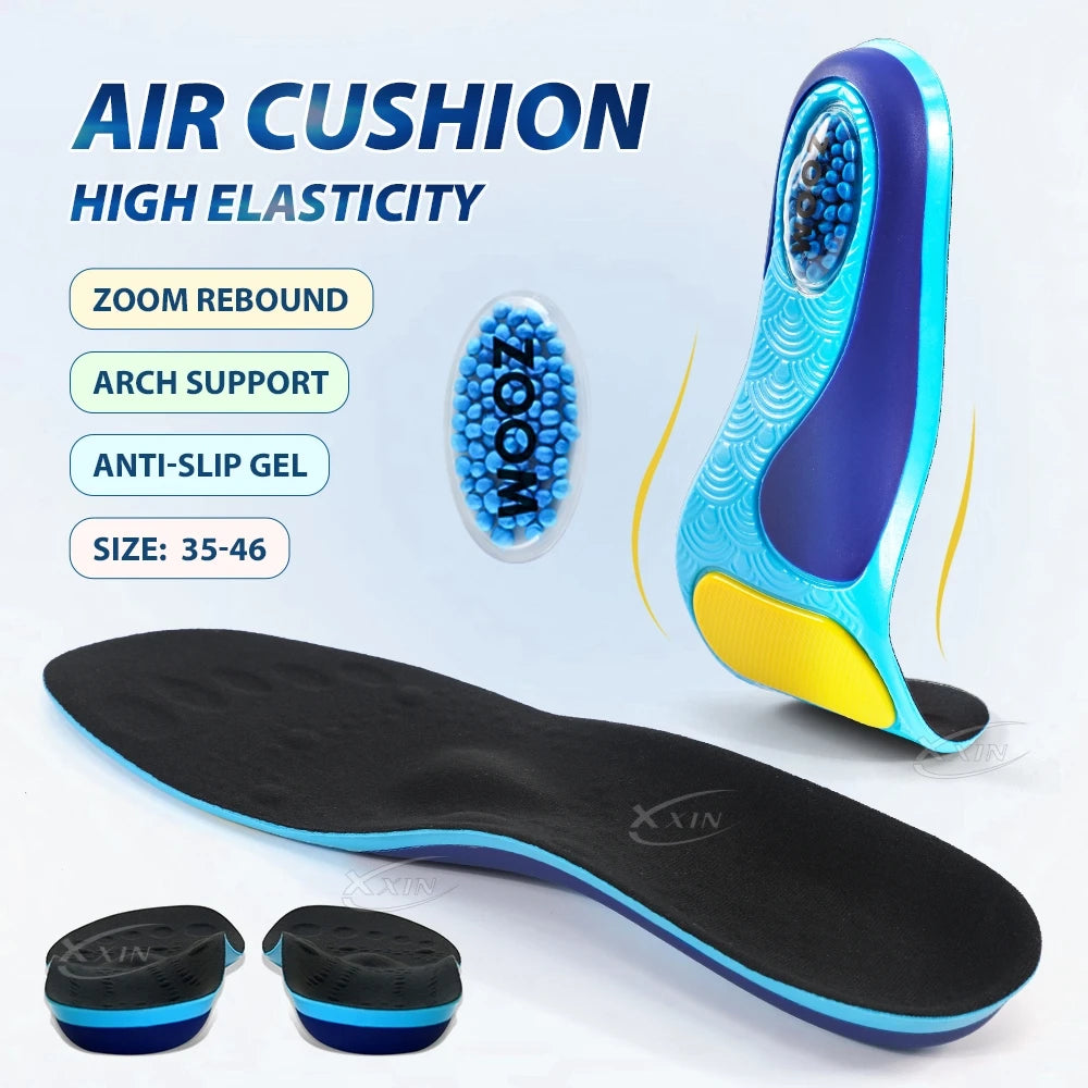 【Xxin】Arch Support Insole Air Cushion Shock Absorption Shoe Insoles Soft Gel Shoe Pad Size 35-46