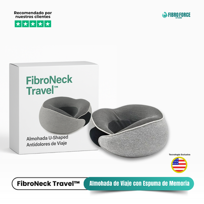 FibroNeck Travel™ - Almohada de Viaje con Espuma de Memoria - Fibroforce