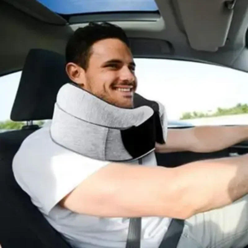 FibroNeck Travel™ - Almohada de Viaje con Espuma de Memoria - Fibroforce