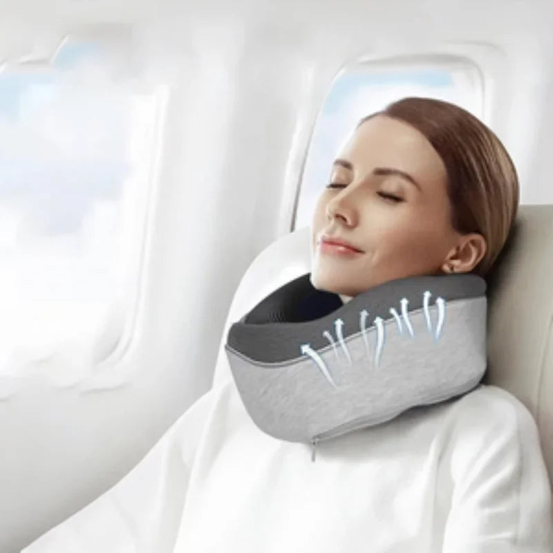 FibroNeck Travel™ - Almohada de Viaje con Espuma de Memoria - Fibroforce