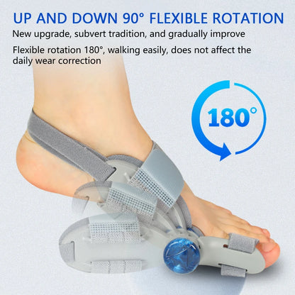 Unisex Bunion Corrector Foot Hallux Valgus Braces Rotatable Toe Separator Straightener Adjustable Pedicure Finger Toe Corrector